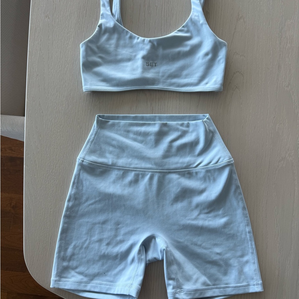 SET Active Light Blue Athletic Shorts